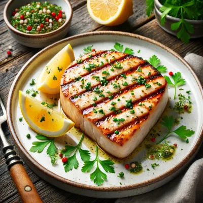 Lemon Garlic Grilled Swordfish